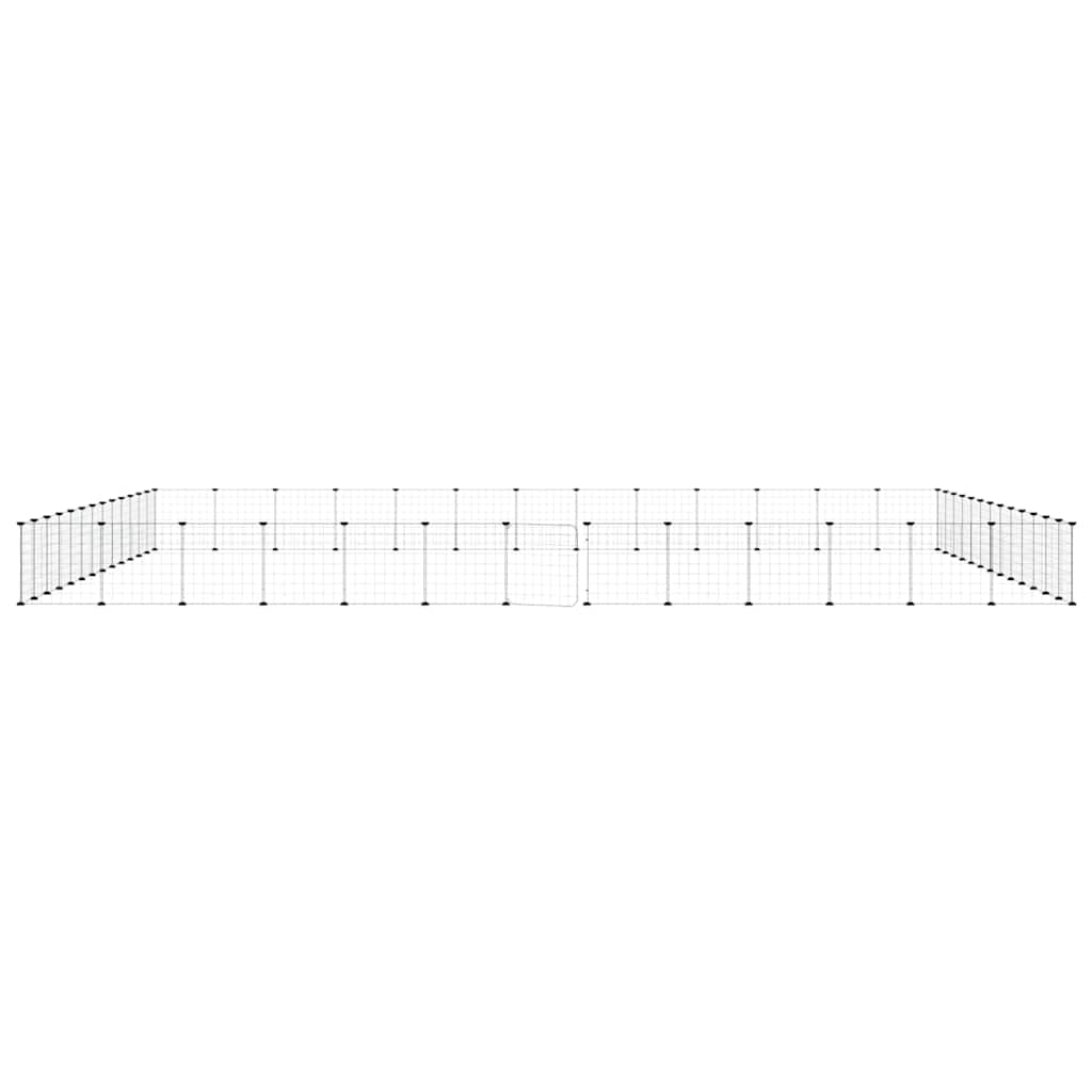 Gabbia per Animali 52 Pannelli con Porta Nero 455x455x35 cm — miniatura 3 di 8