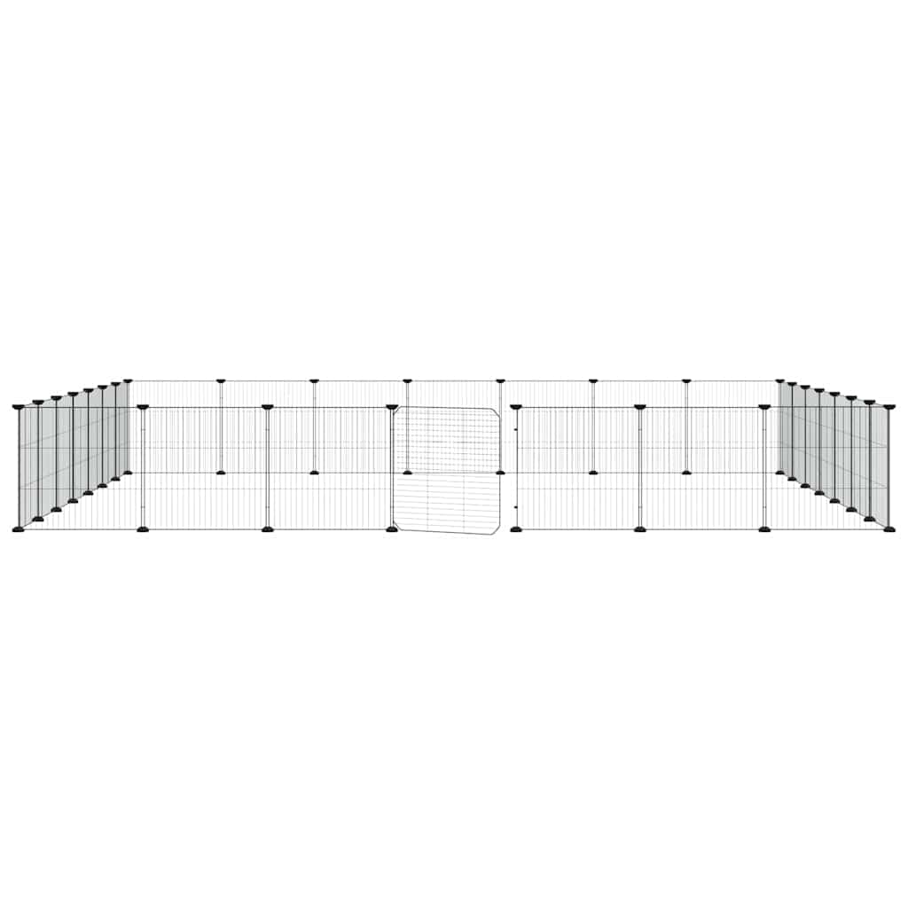 Gabbia per Animali 28 Pannelli con Porta Nero 245x245x35 cm — miniatura 3 di 8