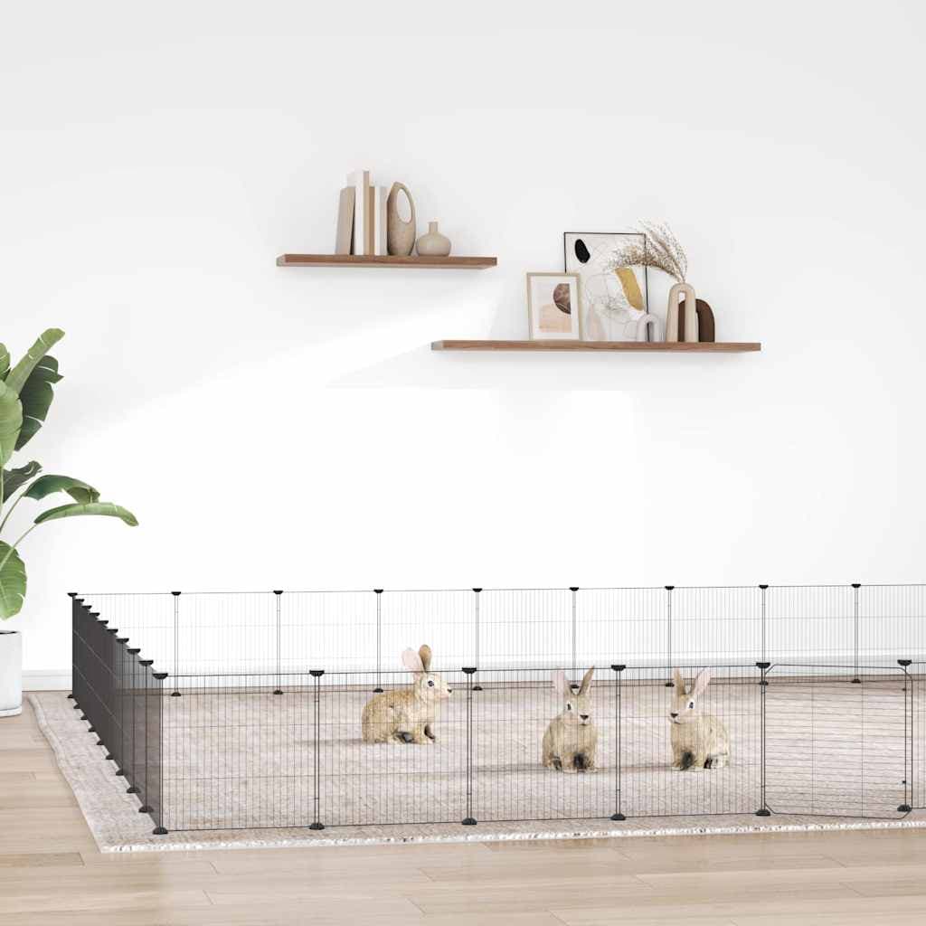 Gabbia per Animali 36 Pannelli con Porta Nera 315x315x35 cm — miniatura 1 di 8