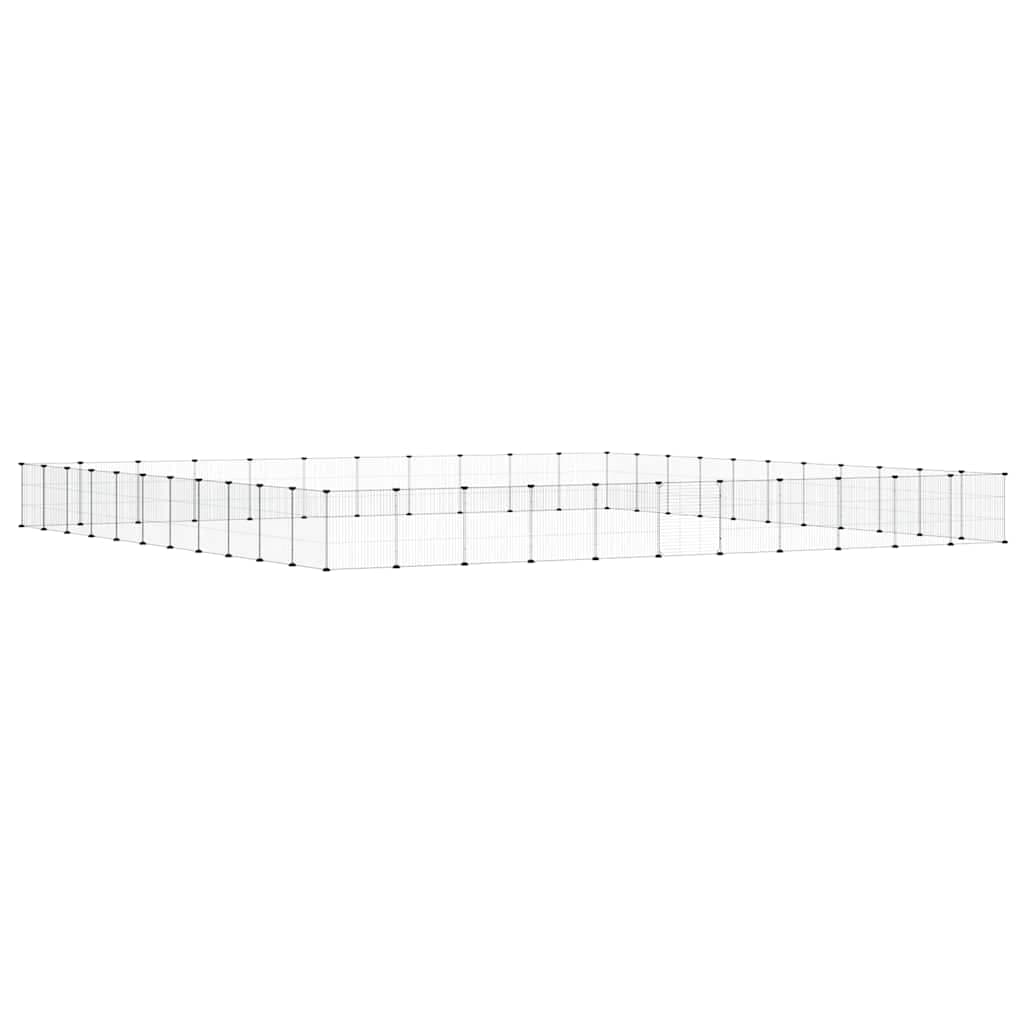 Gabbia per Animali 44 Pannelli con Porta Nera 385x385x35 cm — miniatura 2 di 7