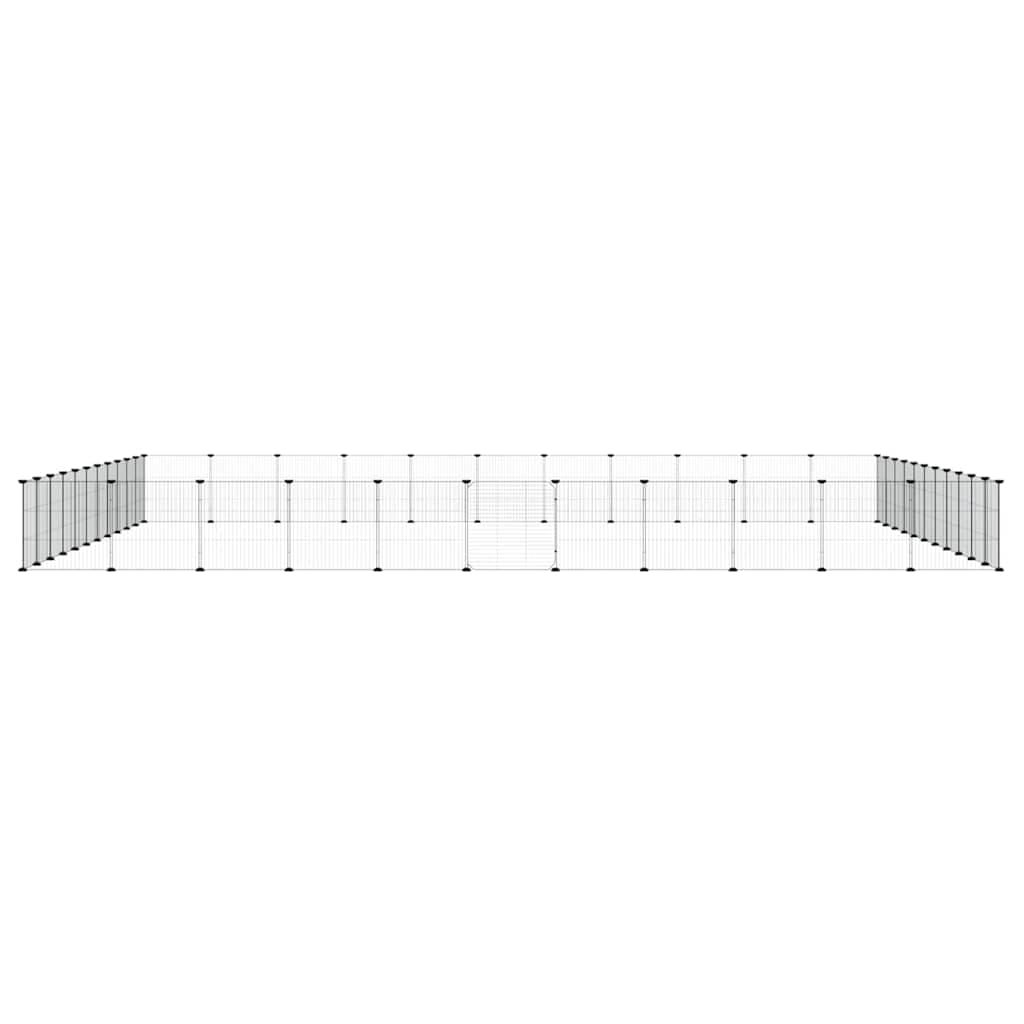 Gabbia per Animali 44 Pannelli con Porta Nera 385x385x35 cm — miniatura 4 di 7