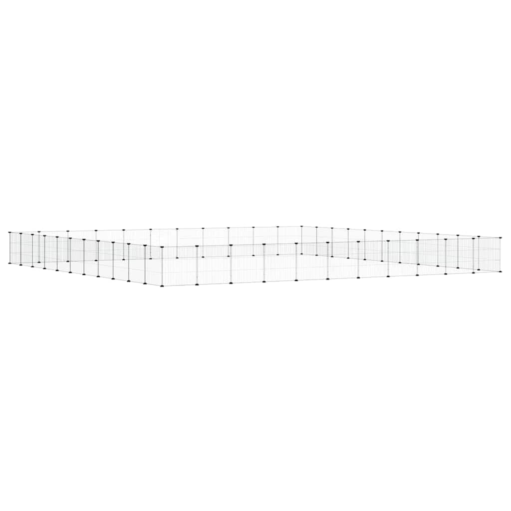 Gabbia per Animali 44 Pannelli con Porta Nera 385x385x35 cm — miniatura 3 di 7