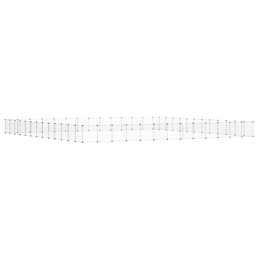 Gabbia per Animali 52 Pannelli con Porta Nero 455x455x35 cm — miniatura 2 di 8