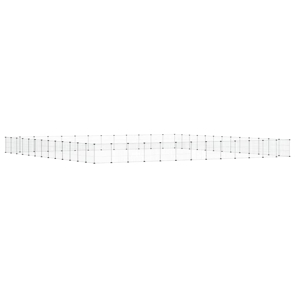 Gabbia per Animali 52 Pannelli con Porta Nero 455x455x35 cm — miniatura 5 di 8
