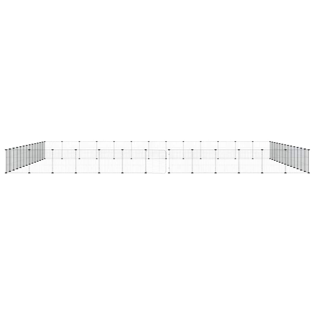 Gabbia per Animali 52 Pannelli con Porta Nero 455x455x35 cm — miniatura 3 di 8
