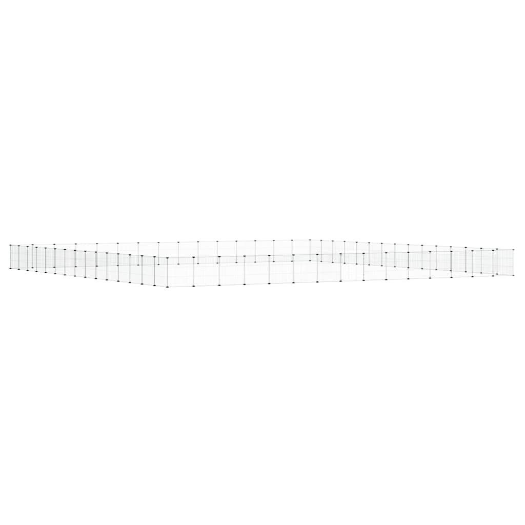 Gabbia per Animali 60 Pannelli con Porta Nera 525x525x35 cm — miniatura 2 di 7