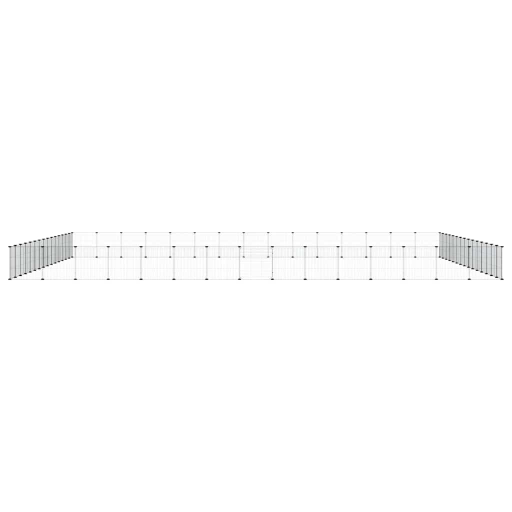 Gabbia per Animali 60 Pannelli con Porta Nera 525x525x35 cm — miniatura 4 di 7
