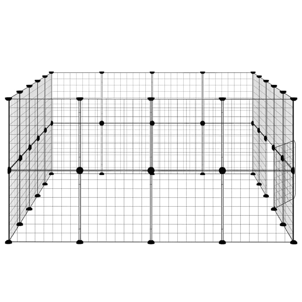 Gabbia per Animali 36 Pannelli con Porta Nera 175x140x70 cm — miniatura 4 di 9