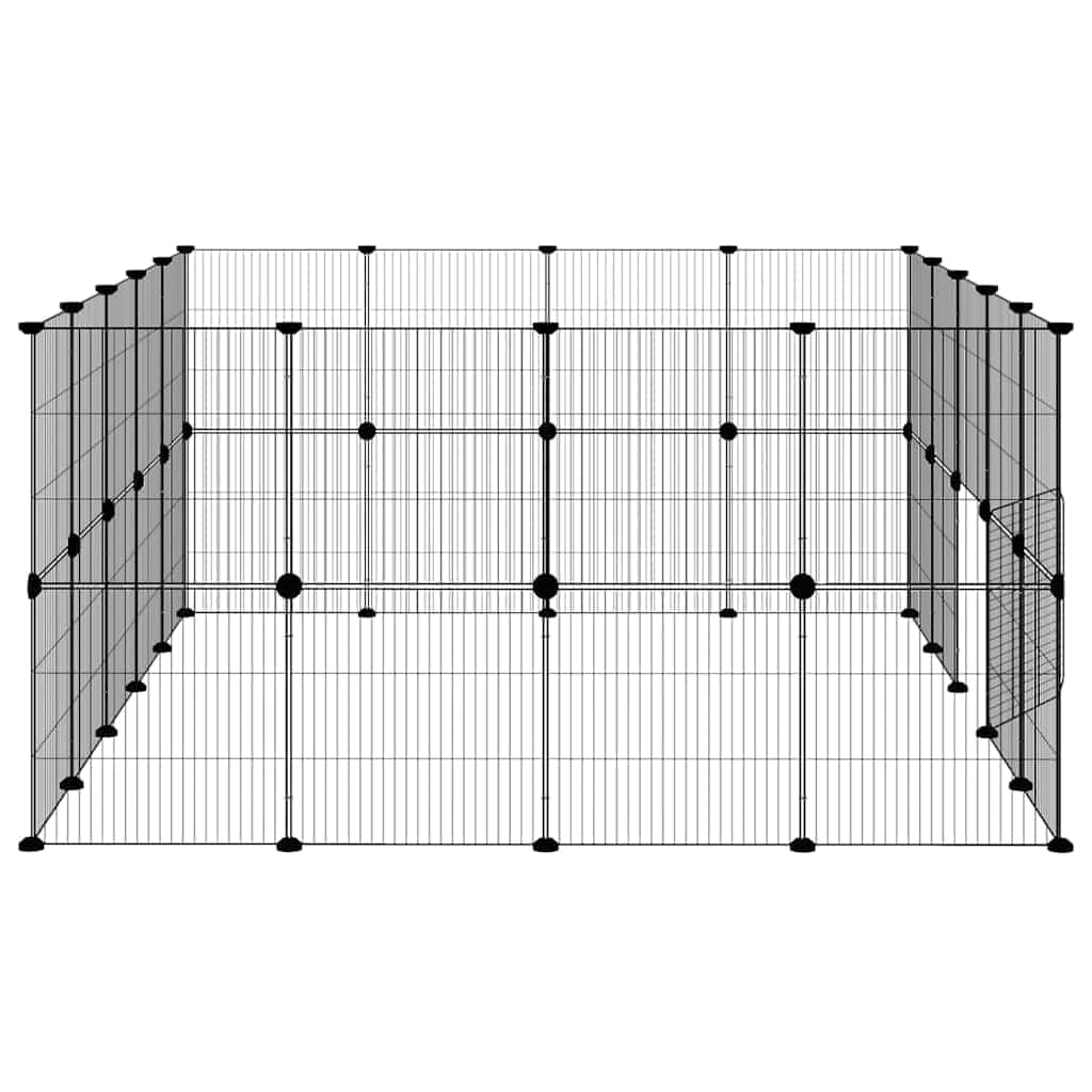 Gabbia per Animali 36 Pannelli con Porta Nera 175x140x70 cm — miniatura 4 di 9