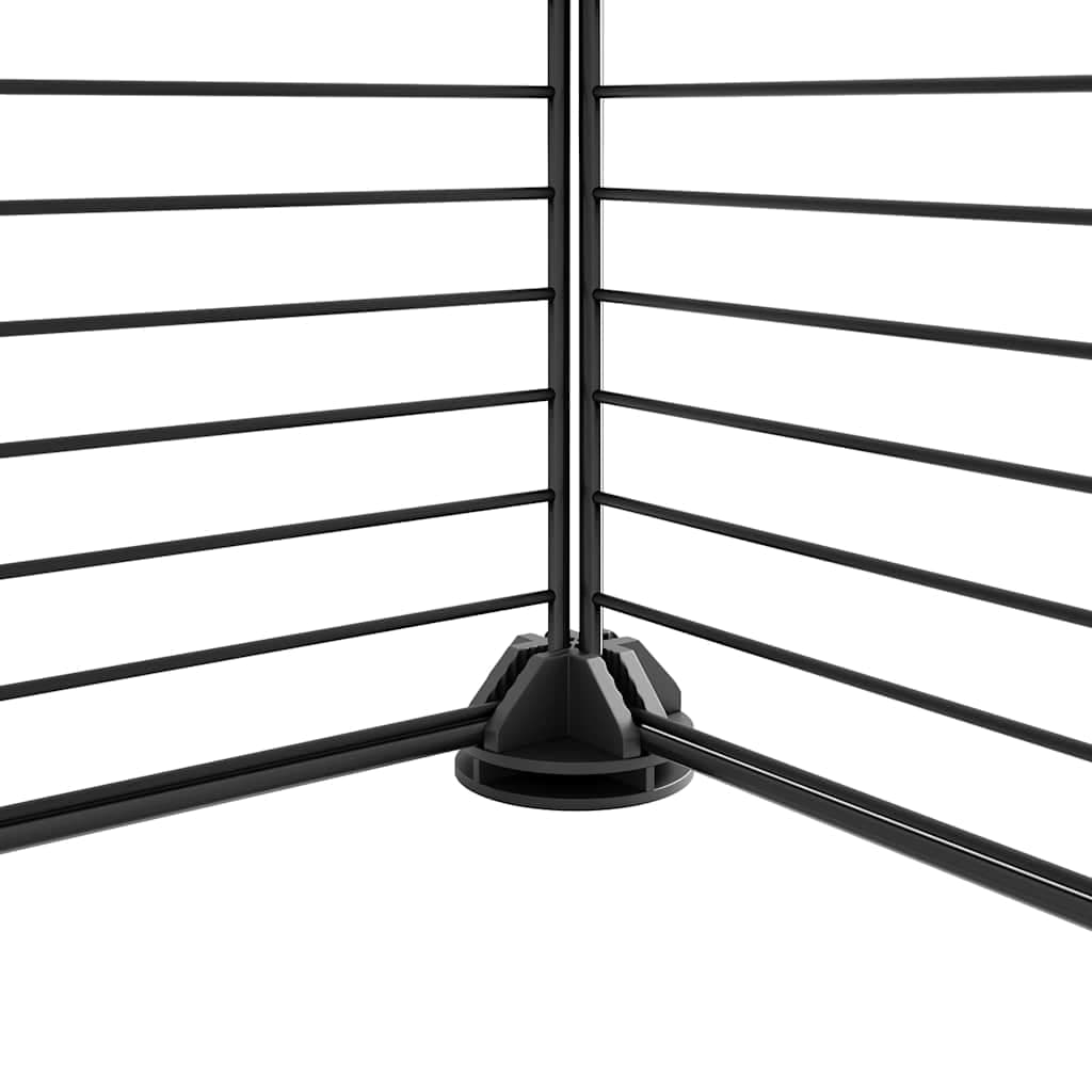 Gabbia per Animali 44 Pannelli con Porta Nera 210x175x70 cm — miniatura 7 di 9