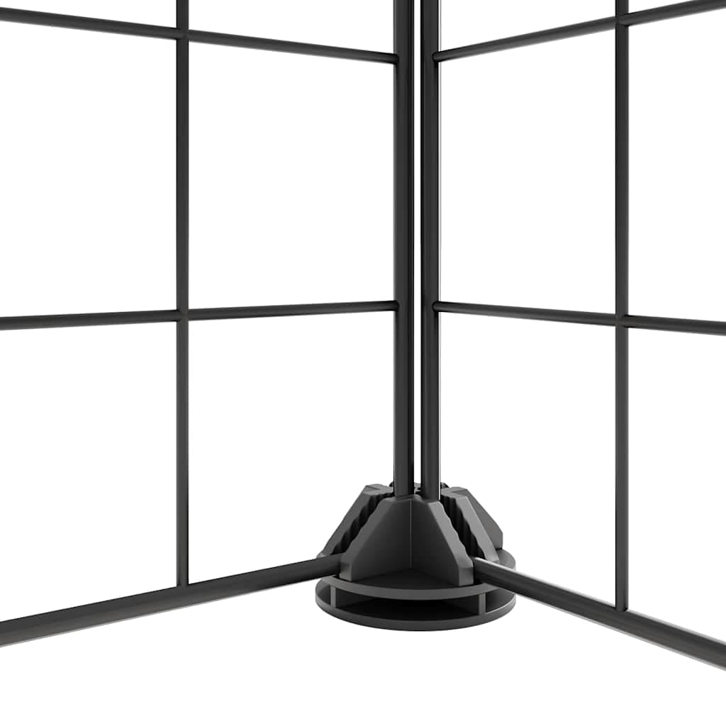 Gabbia per Animali 12 Pannelli con Porta Nero 70x70x35 cm — miniatura 6 di 8