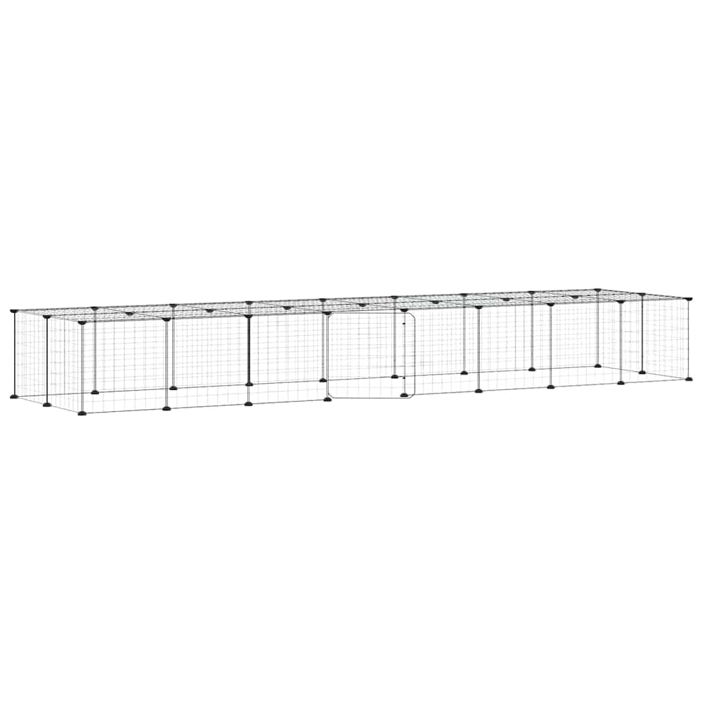 Gabbia per Animali 36 Pannelli con Porta Nera 280x70x35 cm — miniatura 2 di 8