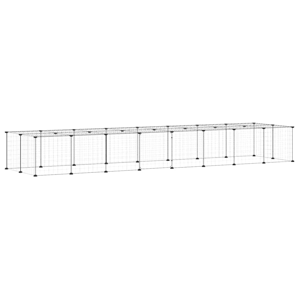 Gabbia per Animali 36 Pannelli con Porta Nera 280x70x35 cm — miniatura 5 di 8