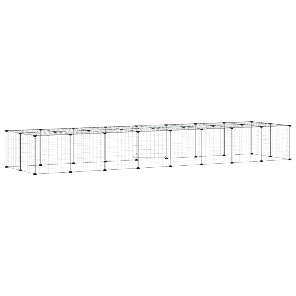 Gabbia per Animali 36 Pannelli con Porta Nera 280x70x35 cm — miniatura 4 di 8