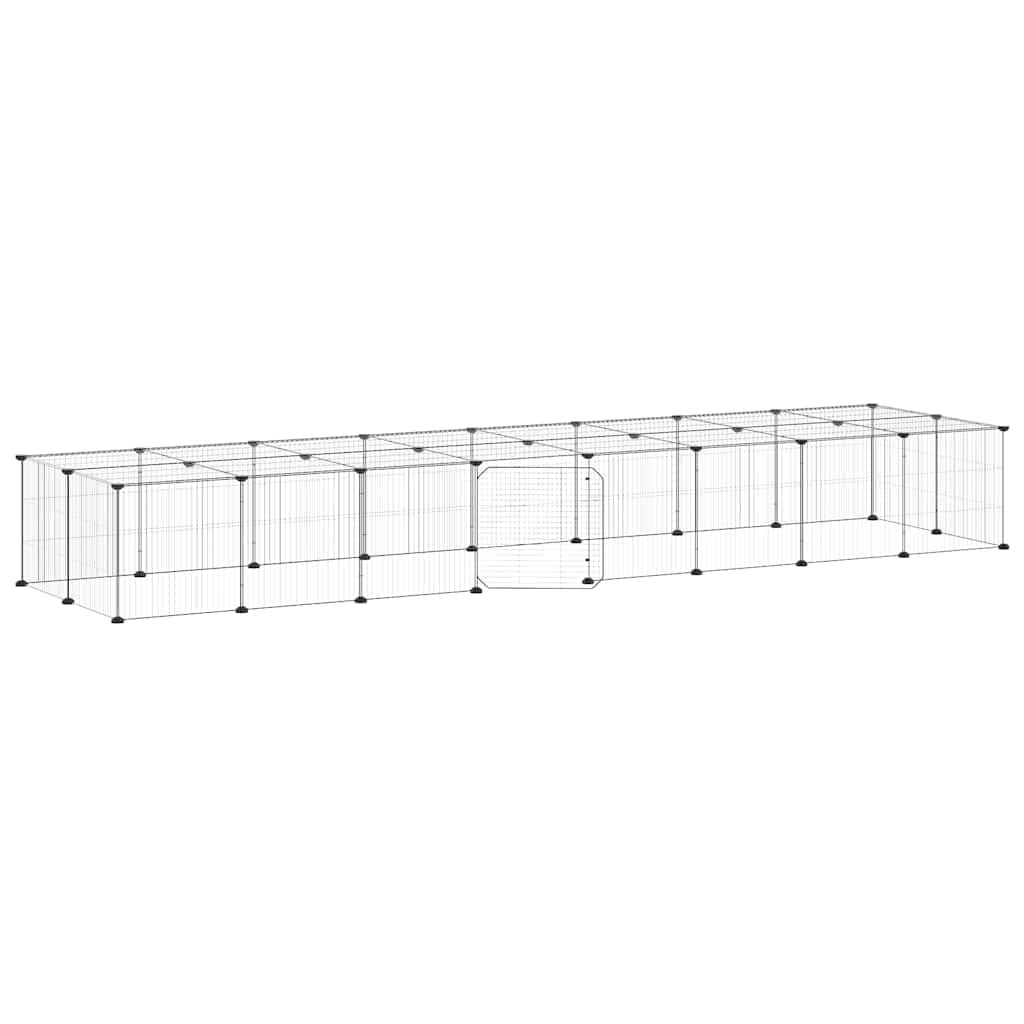 Gabbia per Animali 36 Pannelli con Porta Nera 280x70x35 cm — miniatura 2 di 8