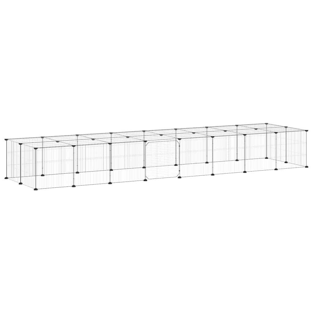 Gabbia per Animali 36 Pannelli con Porta Nera 280x70x35 cm — miniatura 5 di 8