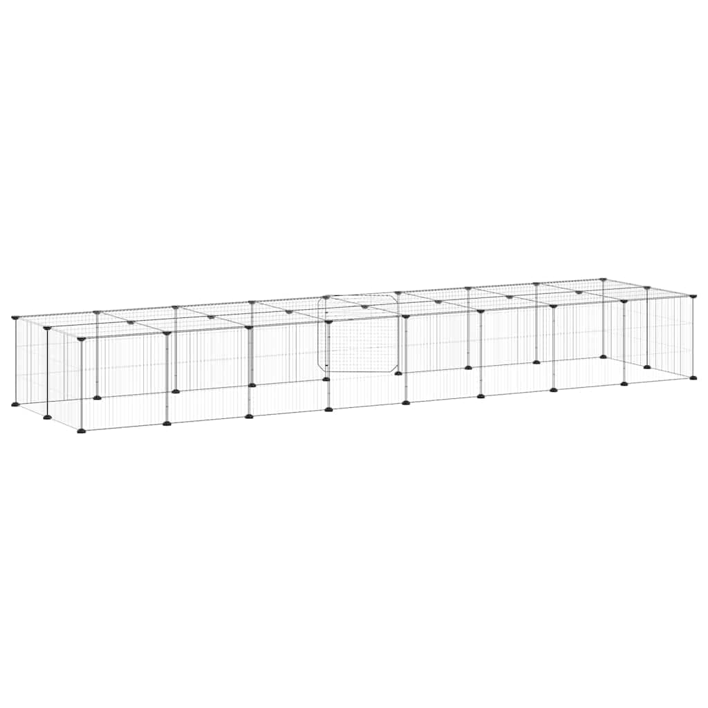 Gabbia per Animali 36 Pannelli con Porta Nera 280x70x35 cm — miniatura 4 di 8