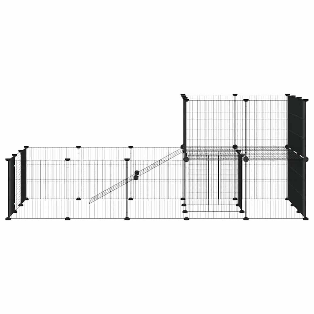 Gabbia per Animali 36 Pannelli con Porta Nera 175x105x70 cm — miniatura 3 di 8