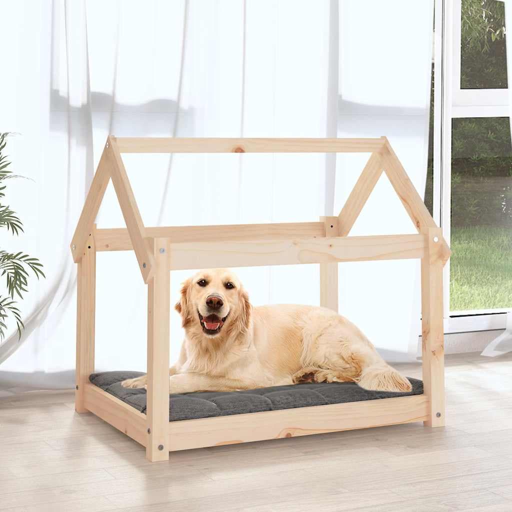 Cuccia per Cani 81x60x70 cm in Legno Massello di Pino — foto 3 di 7