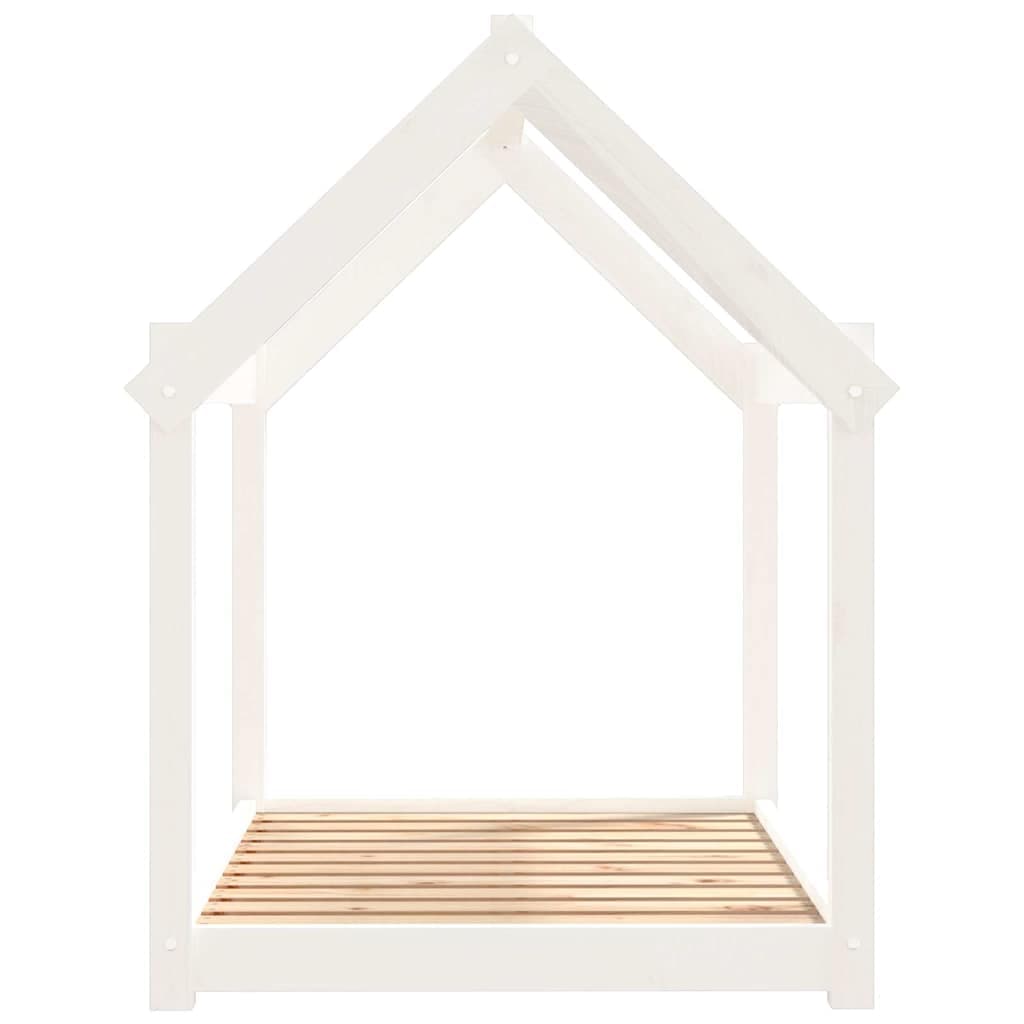 Cuccia per Cani Bianca 101x70x90 cm in Legno Massello di Pino — miniatura 5 di 7