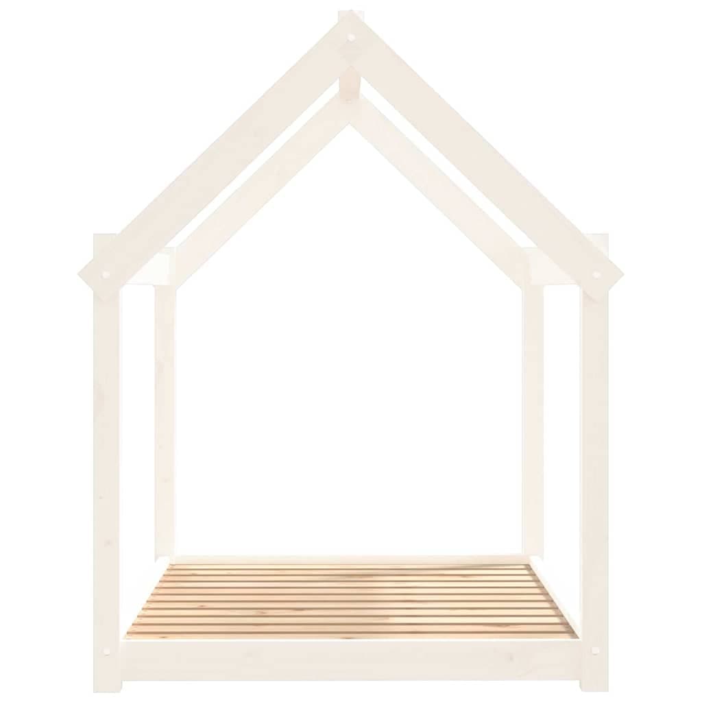 Cuccia per Cani Bianca 111x80x100 cm in Legno Massello di Pino — miniatura 5 di 7