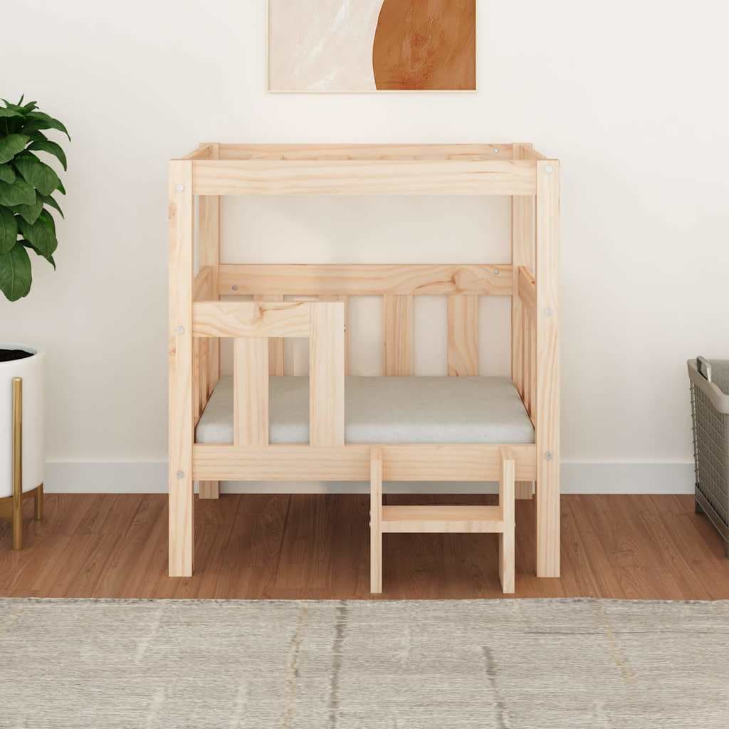 Cuccia per Cani 65,5x50,5x70 cm in Legno Massello di Pino — miniatura 3 di 7