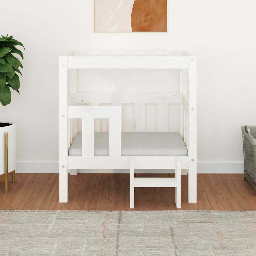Cuccia per Cani Bianco 65,5x50,5x70 cm in Legno Massello di Pino — miniatura 3 di 7