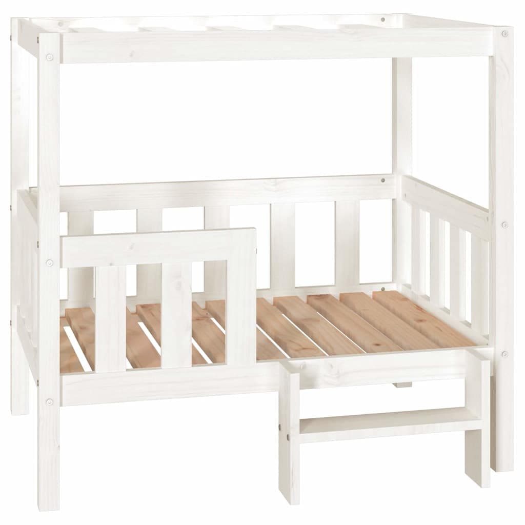 Cuccia per Cani Bianco 95,5x73,5x90cm in Legno Massello di Pino — miniatura 2 di 7