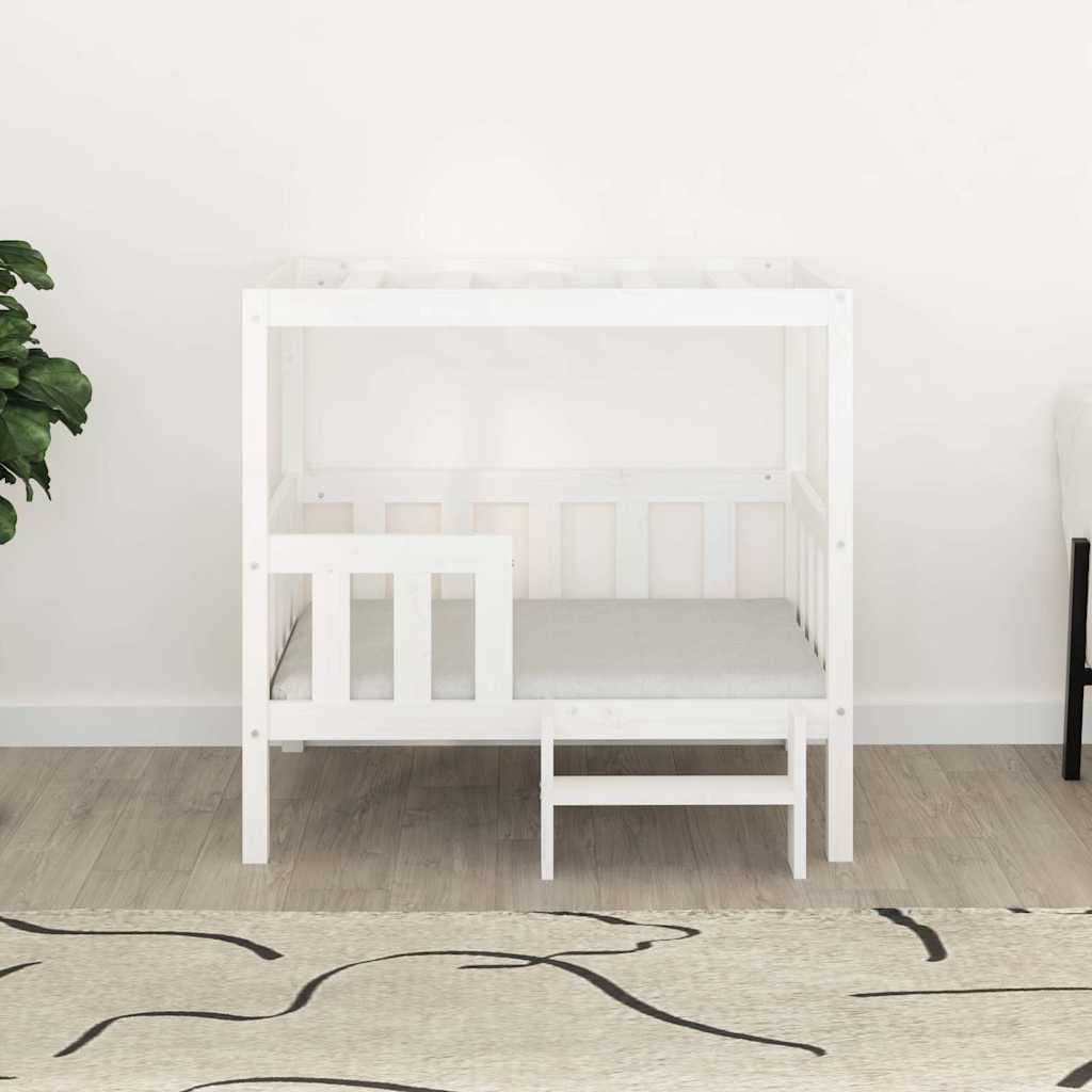 Cuccia per Cani Bianco 95,5x73,5x90cm in Legno Massello di Pino — miniatura 3 di 7