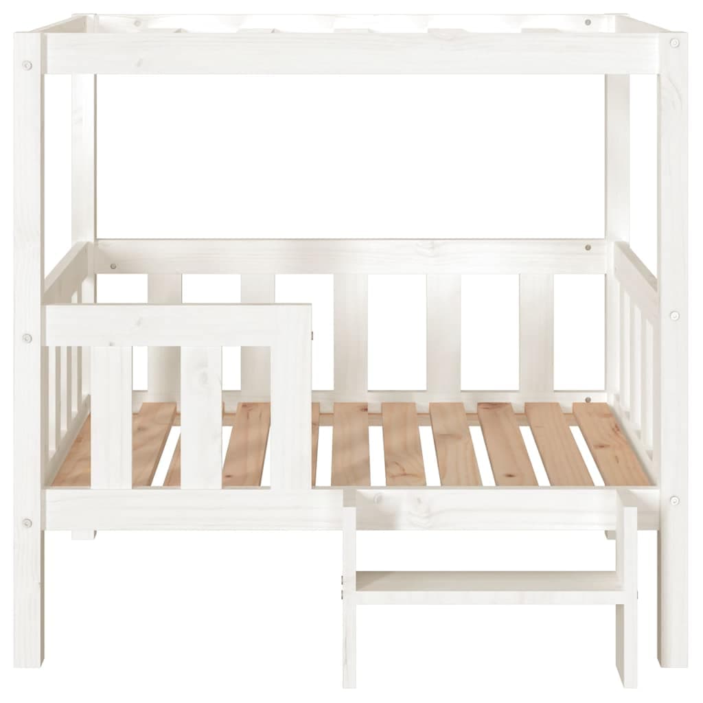 Cuccia per Cani Bianco 95,5x73,5x90cm in Legno Massello di Pino — miniatura 4 di 7