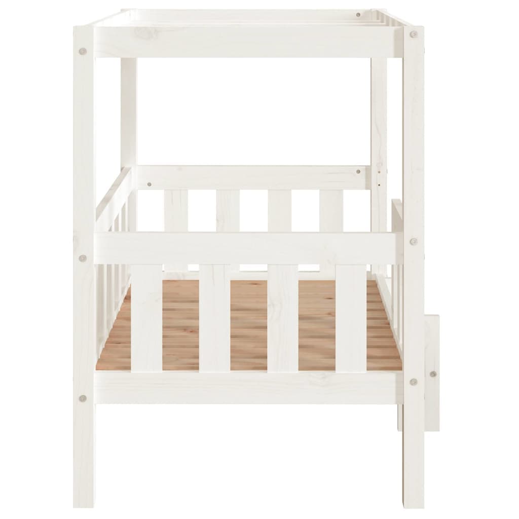 Cuccia per Cani Bianco 95,5x73,5x90cm in Legno Massello di Pino — miniatura 5 di 7