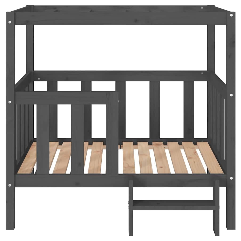 Cuccia per Cani Grigia 105,5x83,5x100cm Legno Massello di Pino — miniatura 4 di 7