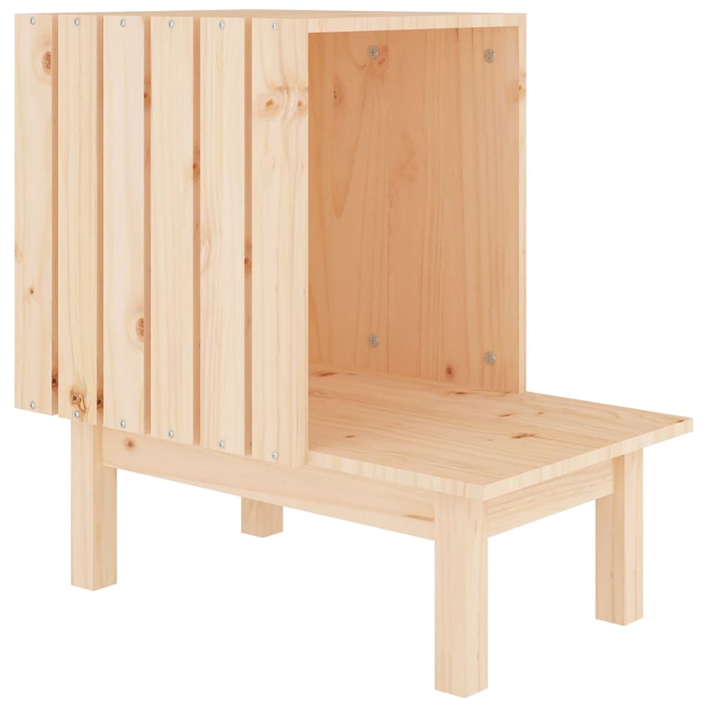 Casetta per Gatti 60x36x60 cm in Legno Massello di Pino — miniatura 2 di 7