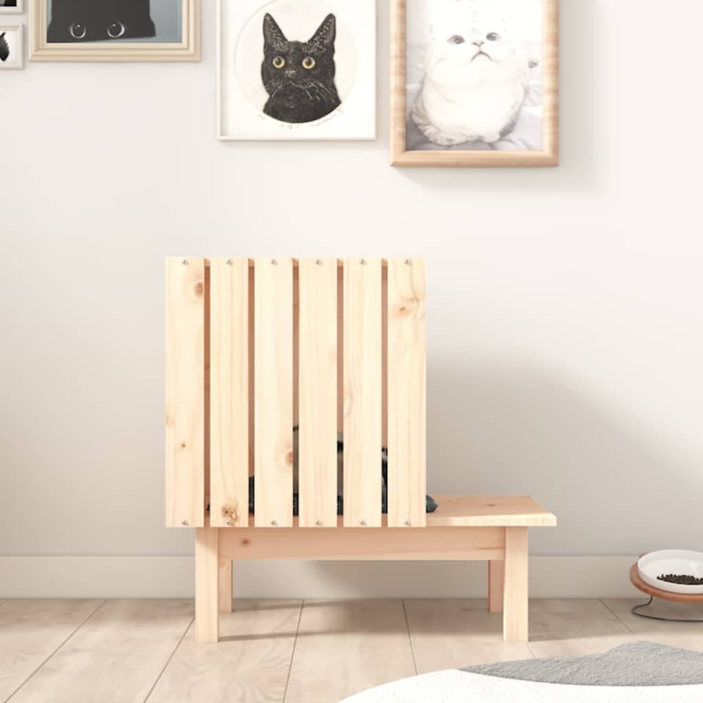 Casetta per Gatti 60x36x60 cm in Legno Massello di Pino — miniatura 3 di 7