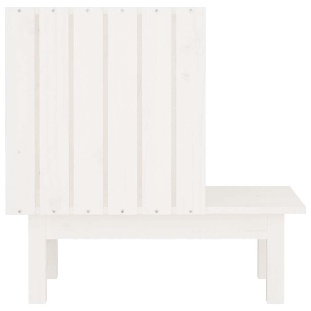 Casetta per Gatti Bianca 60x36x60 cm in Legno Massello di Pino — miniatura 4 di 7