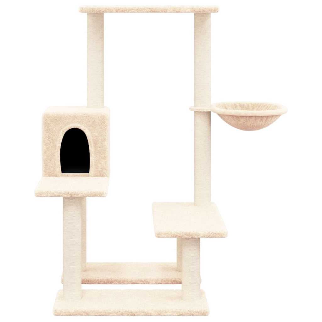 Albero per Gatti con Tiragraffi in Sisal Crema 94,5 cm — miniatura 3 di 6