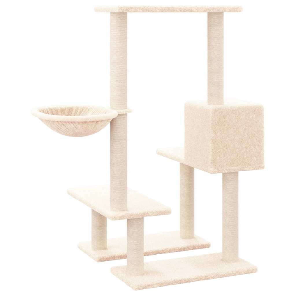 Albero per Gatti con Tiragraffi in Sisal Crema 94,5 cm — miniatura 4 di 6