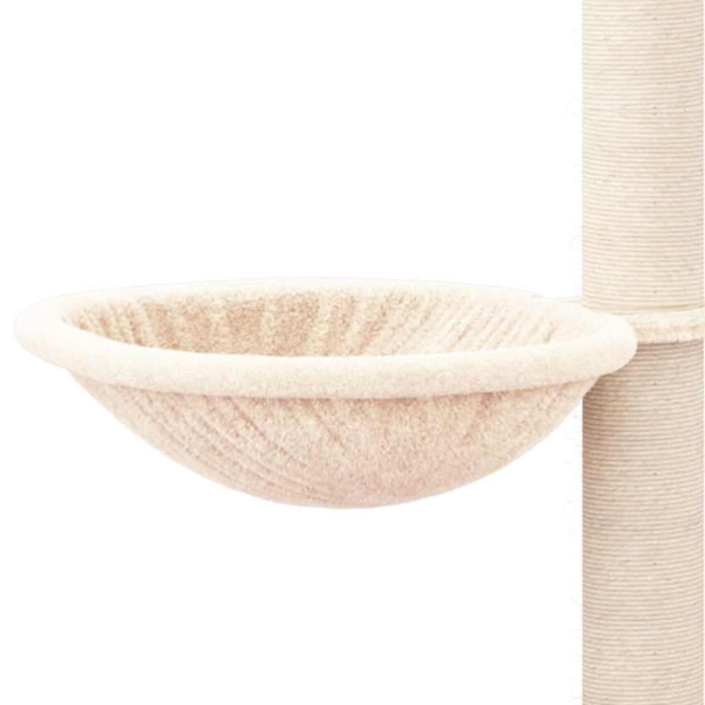 Albero per Gatti con Tiragraffi in Sisal Crema 94,5 cm — miniatura 5 di 6
