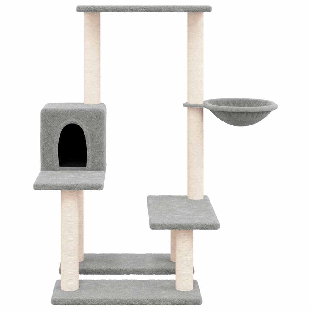 Albero per Gatti con Tiragraffi in Sisal Grigio Chiaro 94,5 cm — miniatura 3 di 6