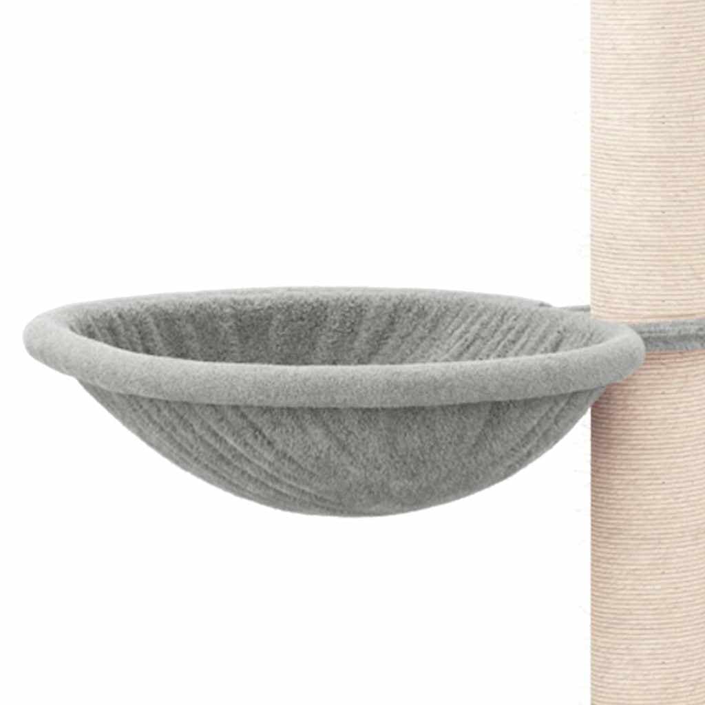 Albero per Gatti con Tiragraffi in Sisal Grigio Chiaro 94,5 cm — miniatura 5 di 6