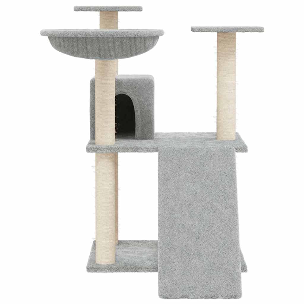 Albero per Gatti con Tiragraffi in Sisal Grigio Chiaro 83 cm — miniatura 3 di 6