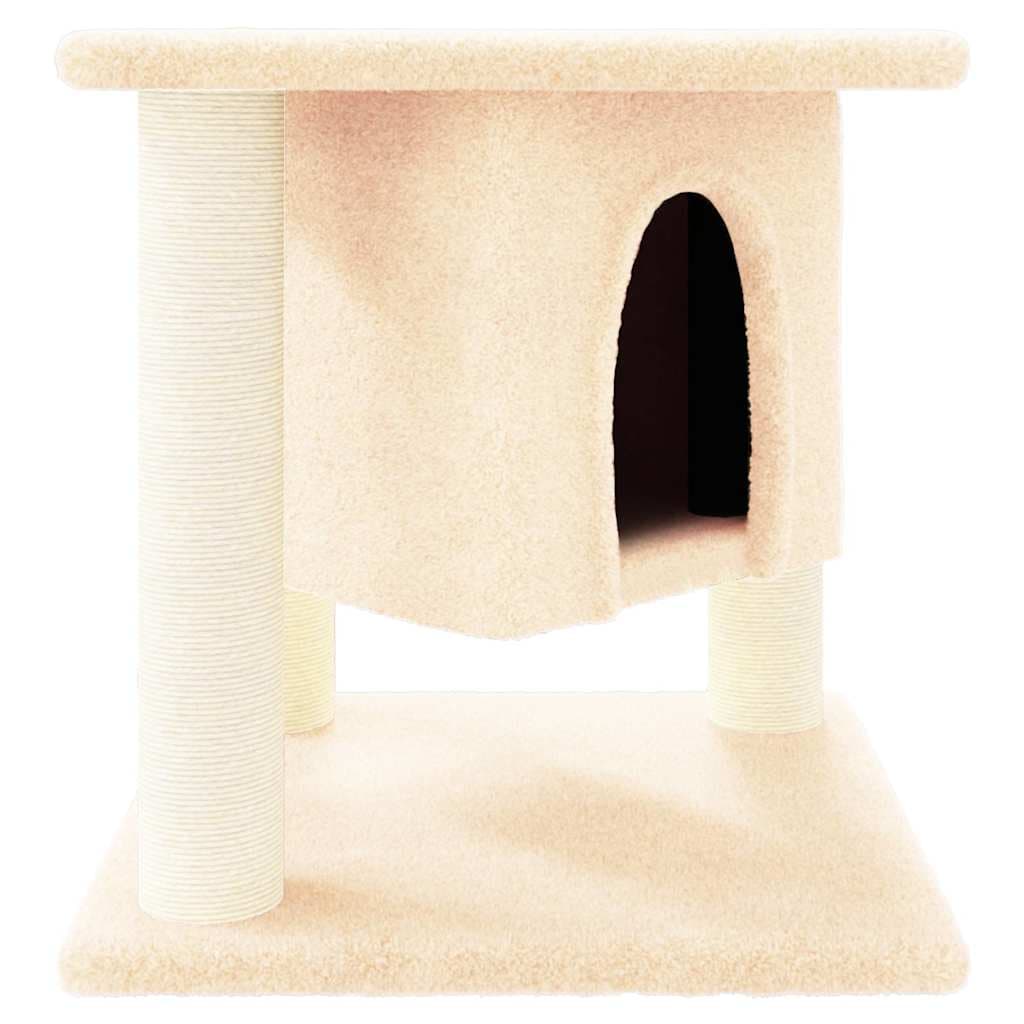 Albero per Gatti con Tiragraffi in Sisal Crema 37 cm — miniatura 2 di 5