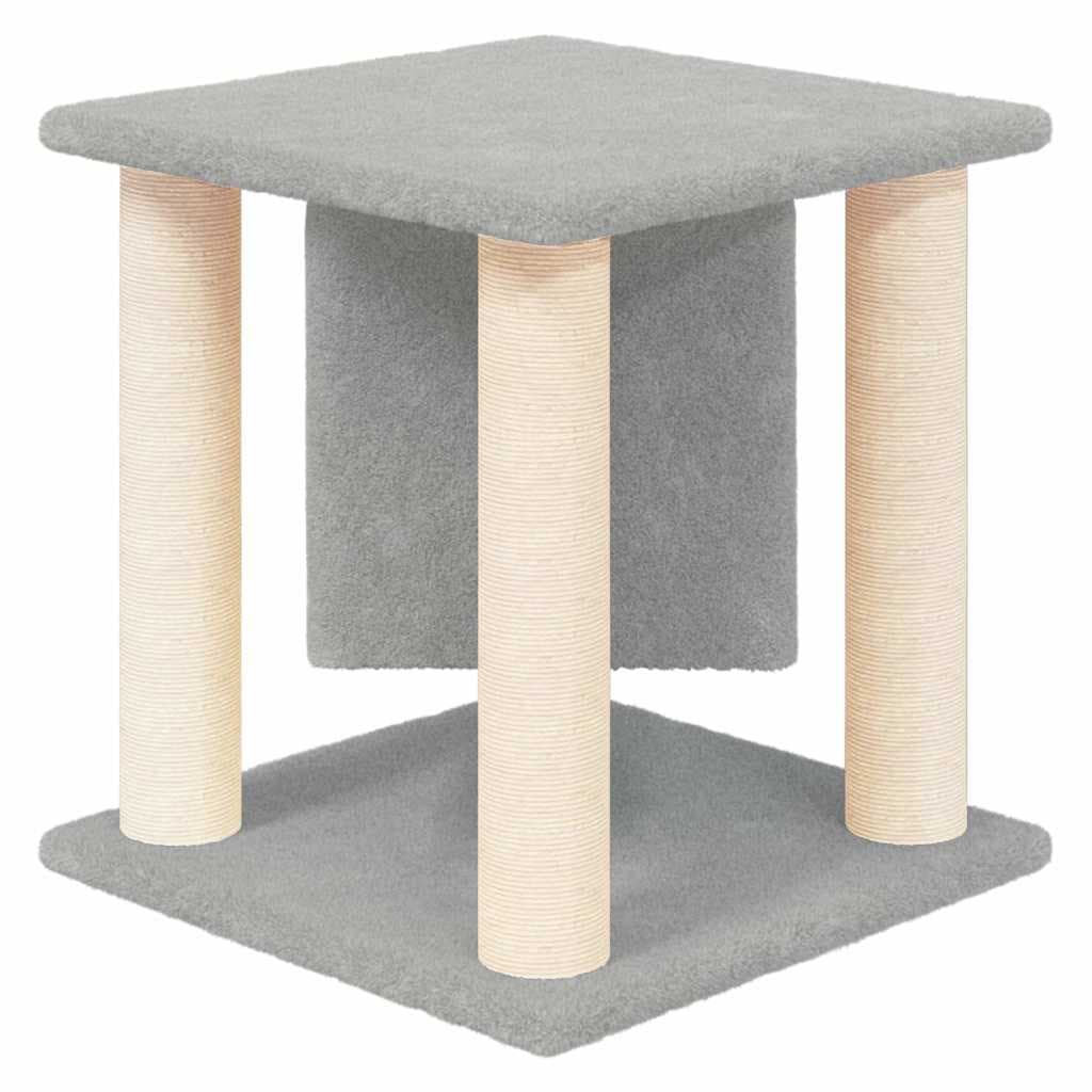 Albero per Gatti con Tiragraffi in Sisal Grigio Chiaro 37 cm — miniatura 4 di 5