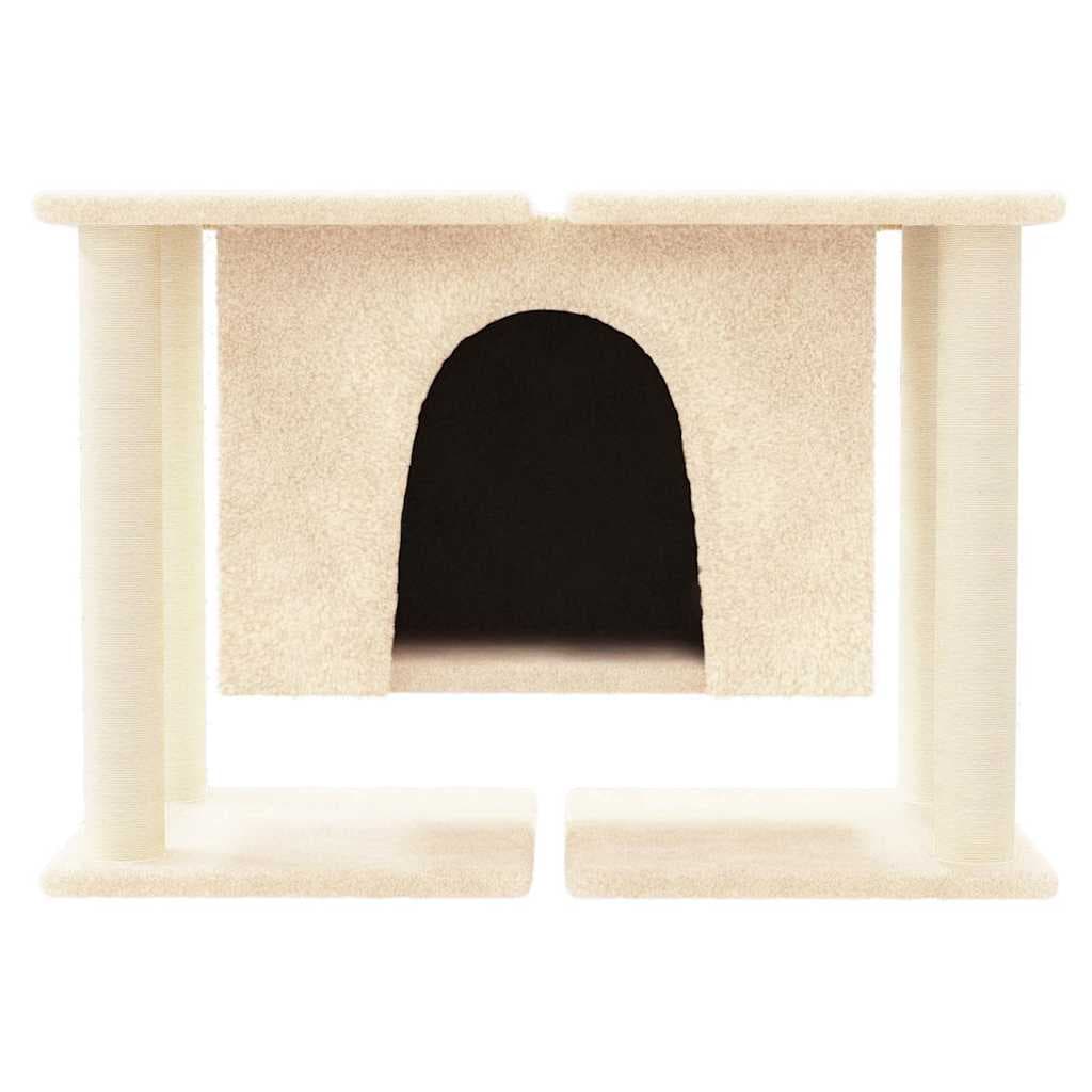 Albero per Gatti con Tiragraffi in Sisal Crema 50 cm — miniatura 3 di 5