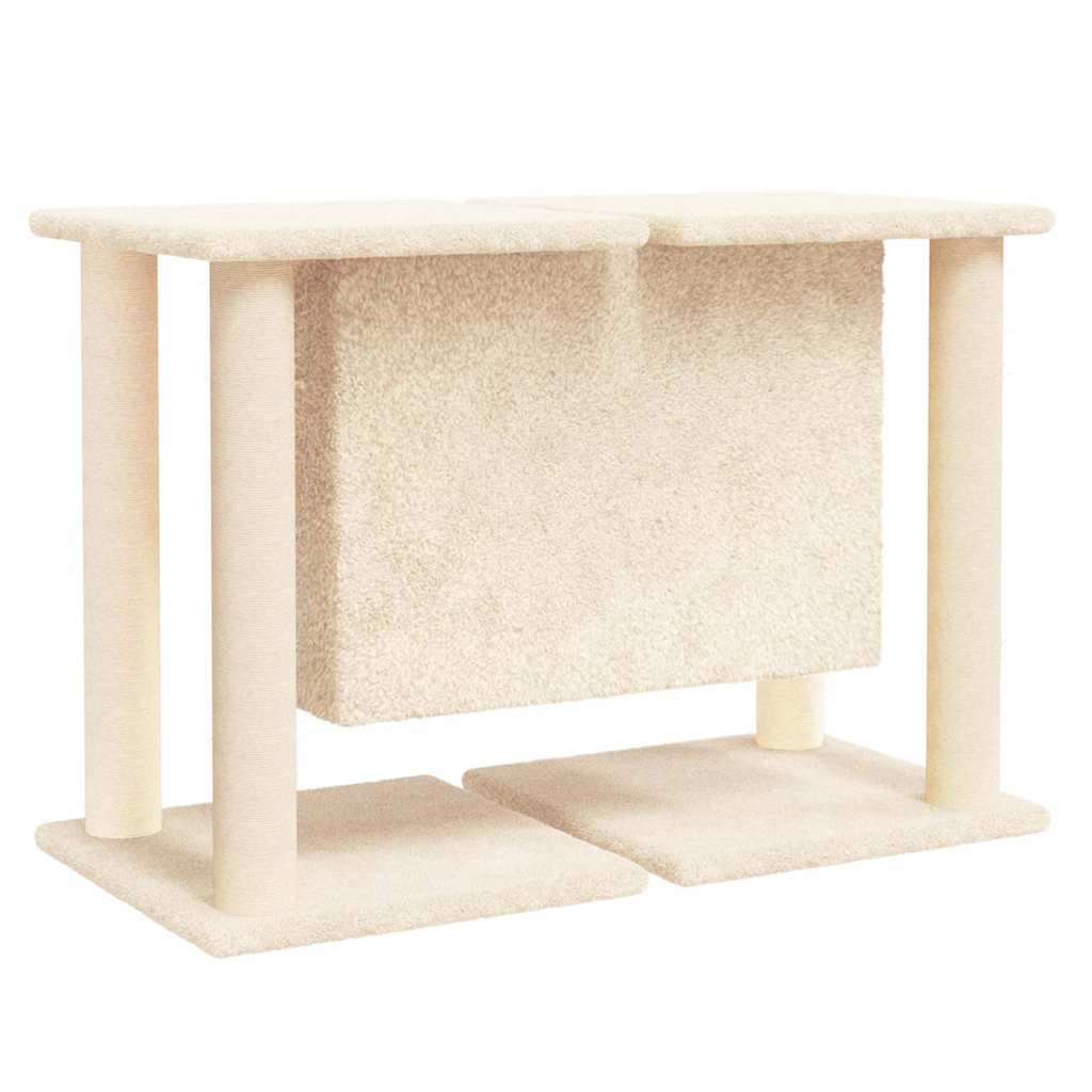 Albero per Gatti con Tiragraffi in Sisal Crema 50 cm — miniatura 4 di 5