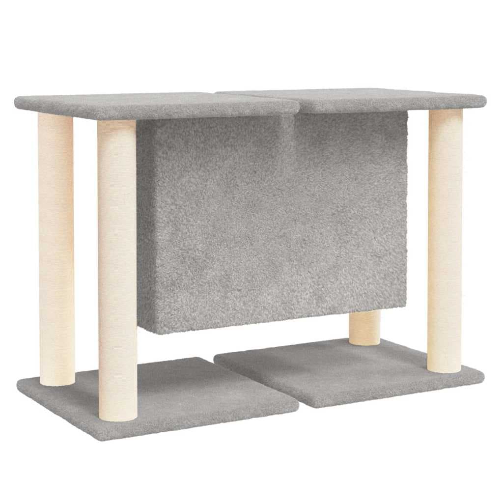 Albero per Gatti con Tiragraffi in Sisal Grigio Chiaro 50 cm — miniatura 4 di 5