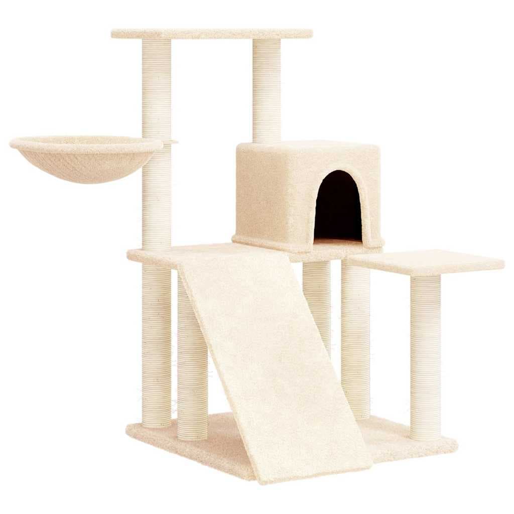 Albero per Gatti con Tiragraffi in Sisal Crema 82 cm — miniatura 2 di 6