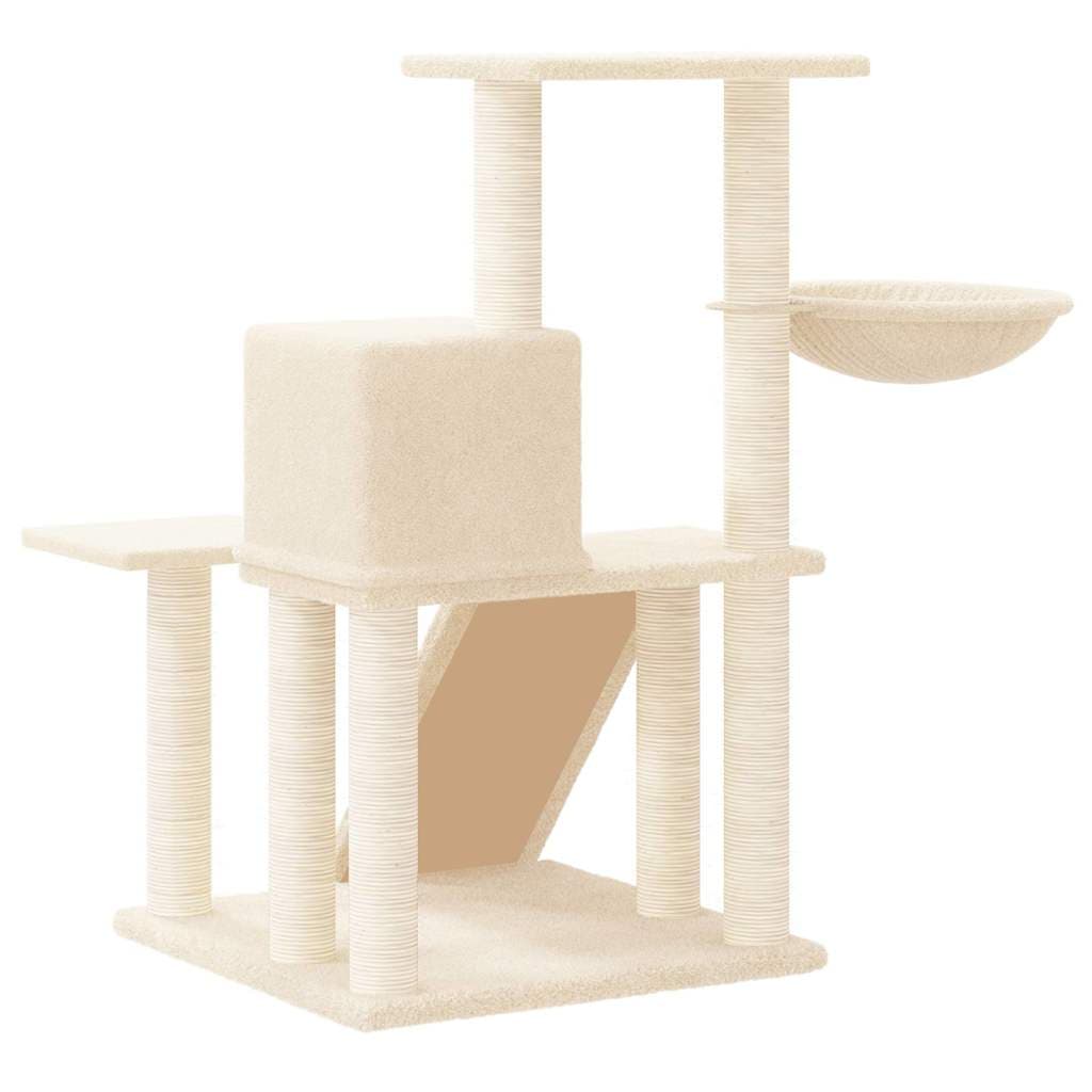 Albero per Gatti con Tiragraffi in Sisal Crema 82 cm — miniatura 4 di 6