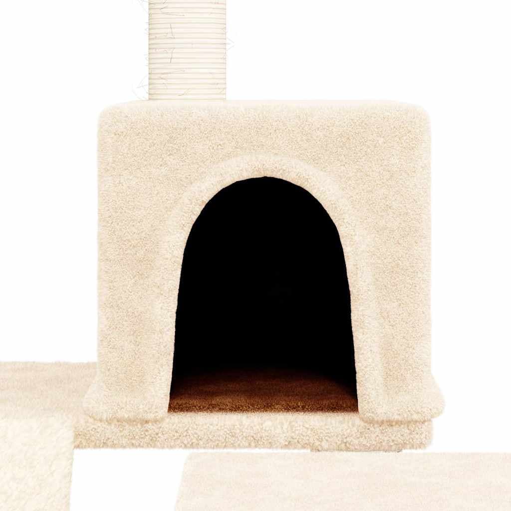 Albero per Gatti con Tiragraffi in Sisal Crema 82 cm — miniatura 5 di 6