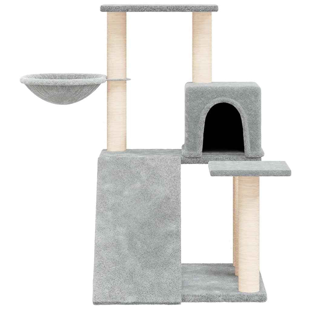 Albero per Gatti con Tiragraffi in Sisal Grigio Chiaro 82 cm — miniatura 3 di 5